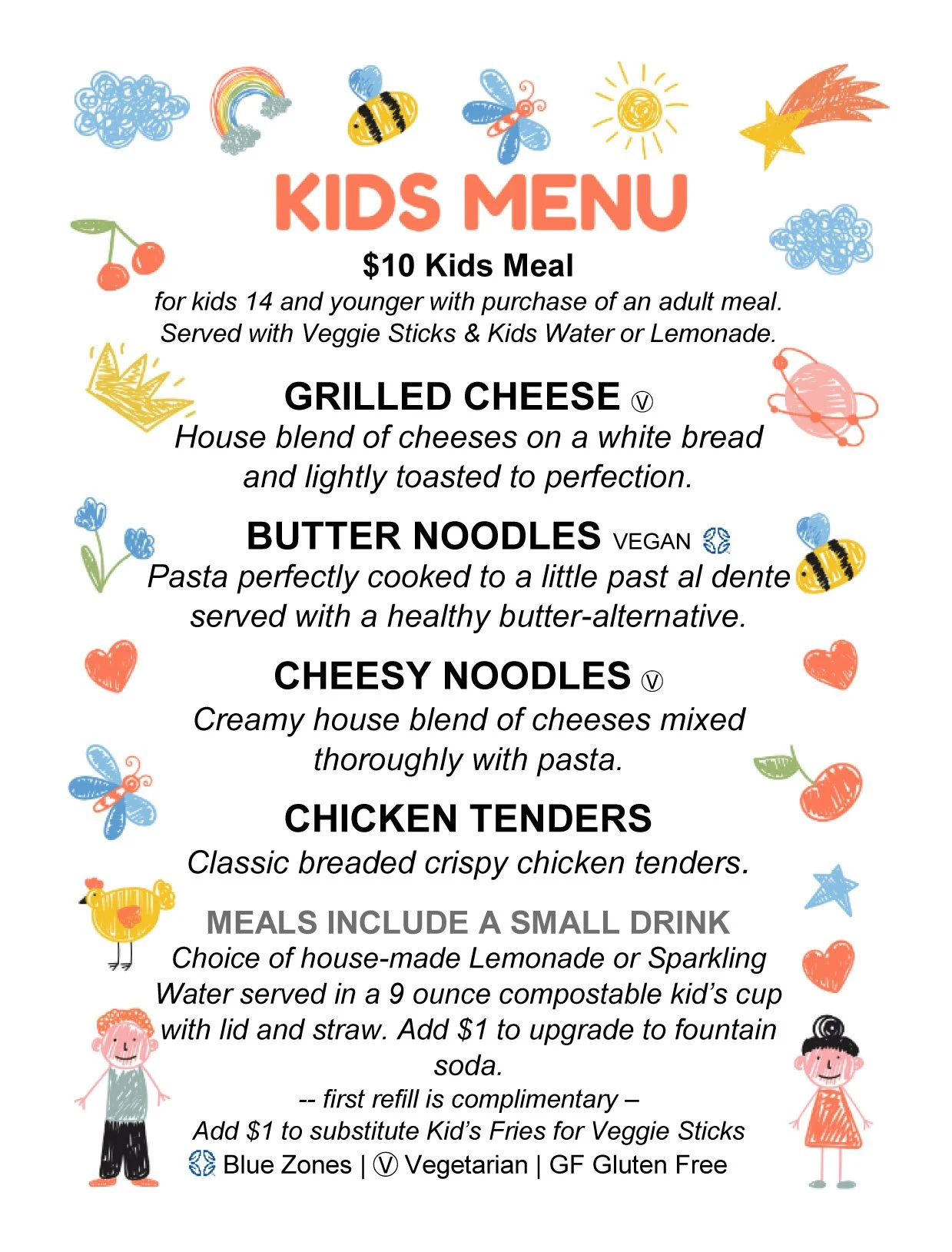 Kid's Menu