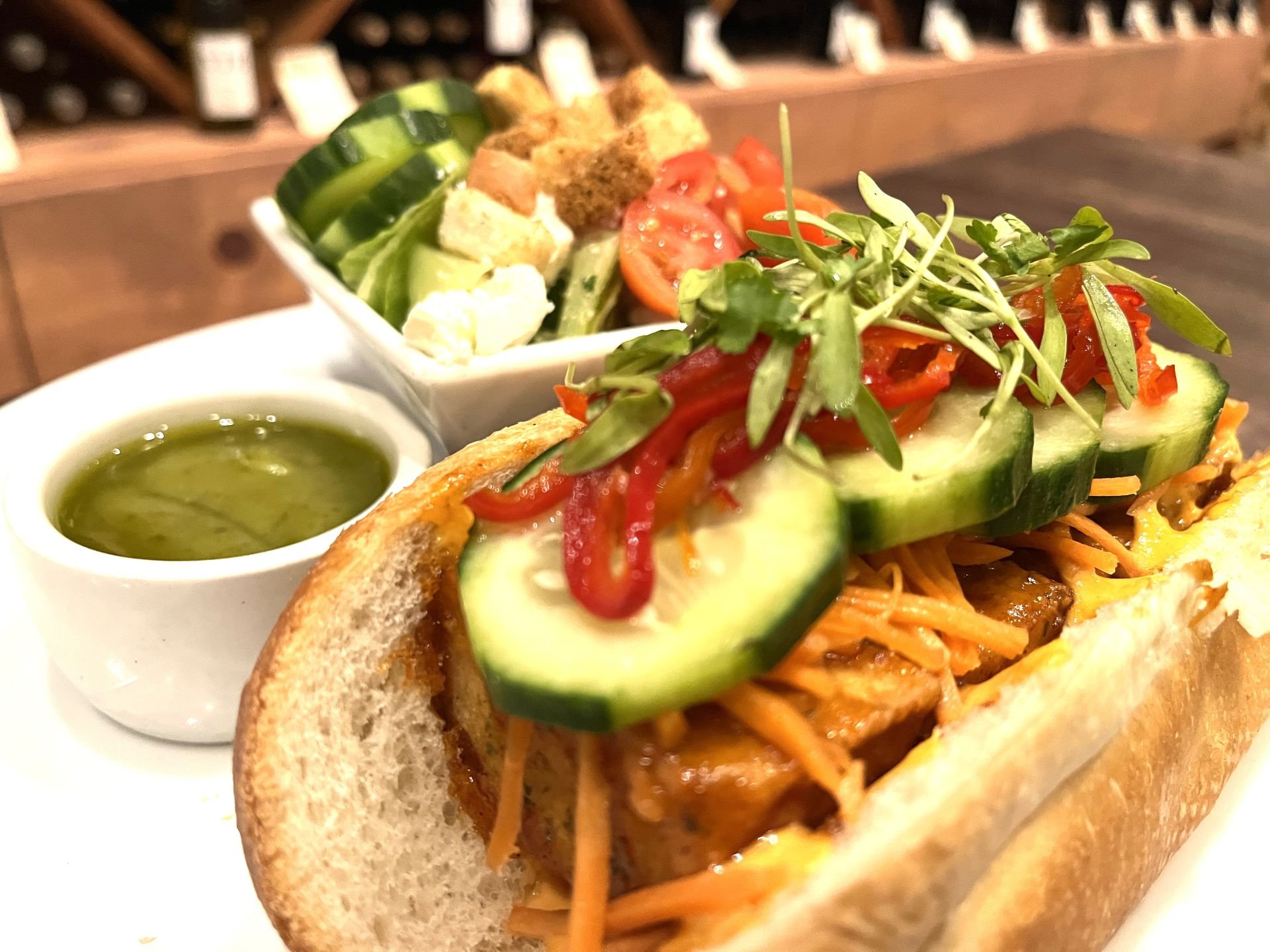 Korean-Style Fried Tofu Banh Mi