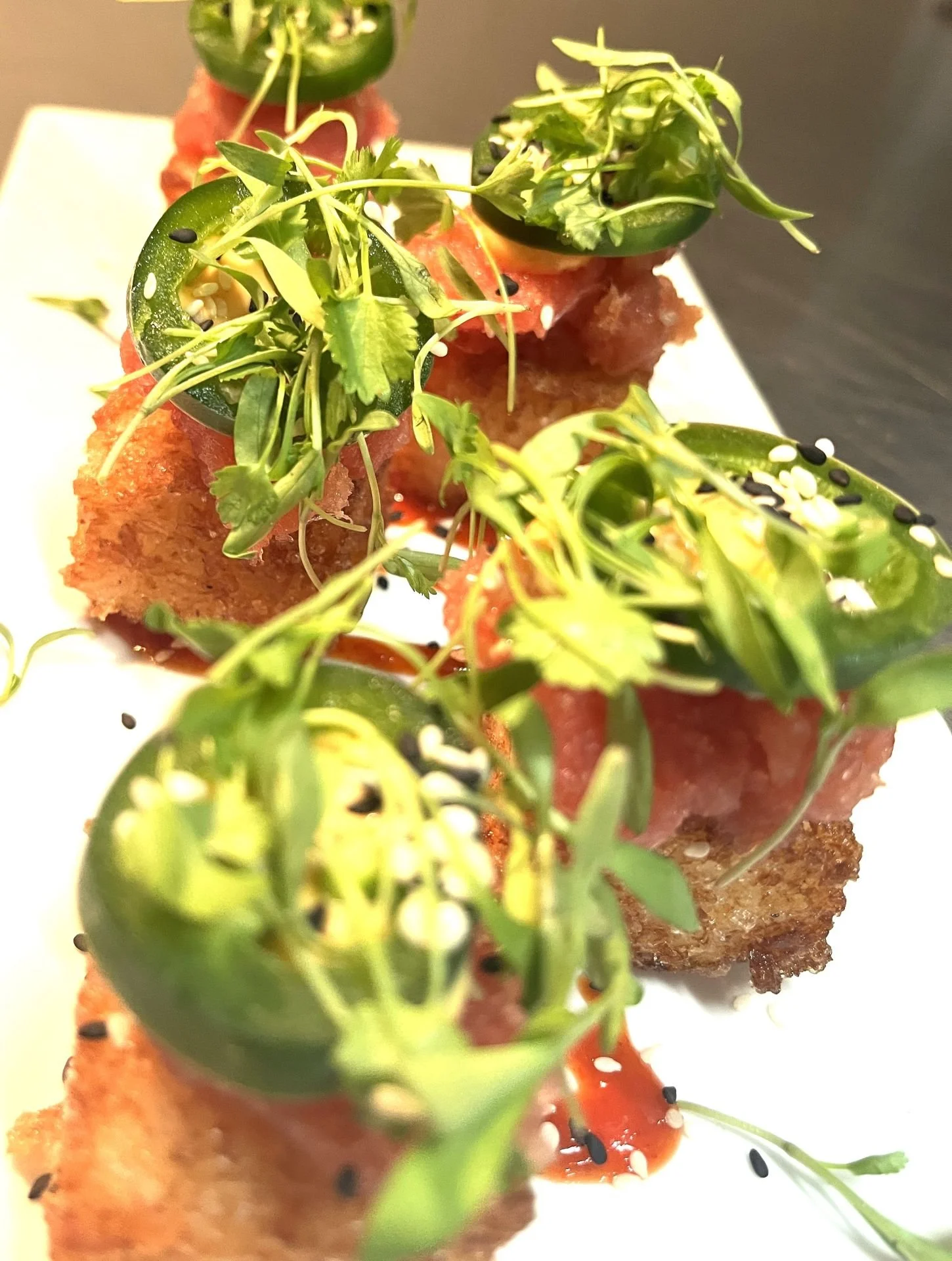 Spicy Ahi Crunch Bites