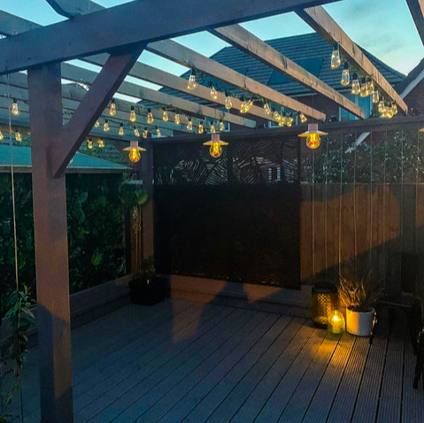 Create your summer garden now!- Make a hot tub cover with decorative screens