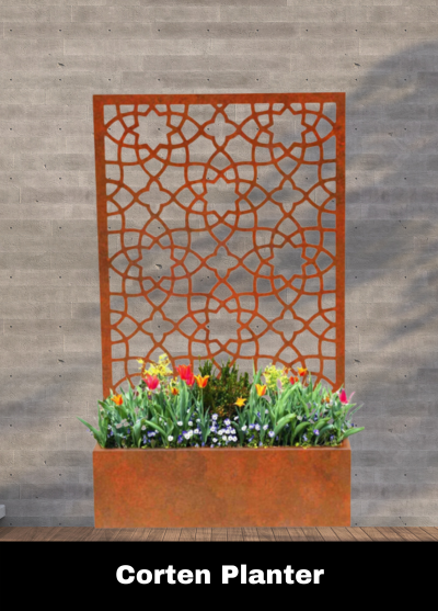 Alhambra planter Corten