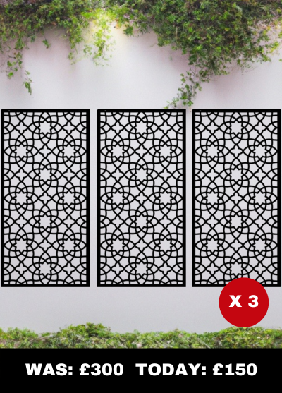 Special Offer - 3 x Alhambra Large Black Screens - £150 (RRP £300)