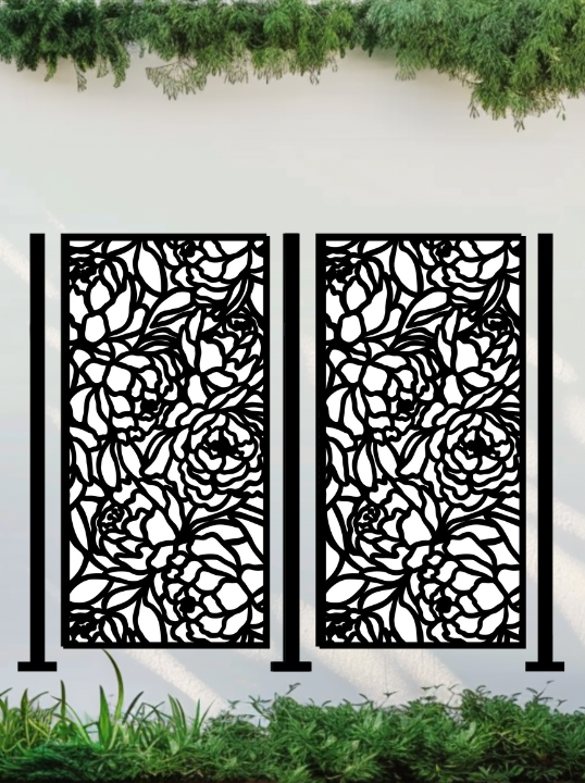 2 x 16mm Large Bloom Screens with 3 x Full Height Posts