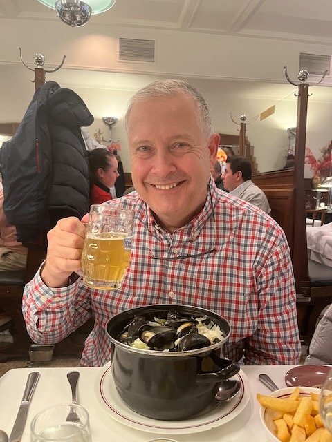 Mussels in Brussels, beer, and Belgian fries are amazing at Aux Armes de Bruxeles