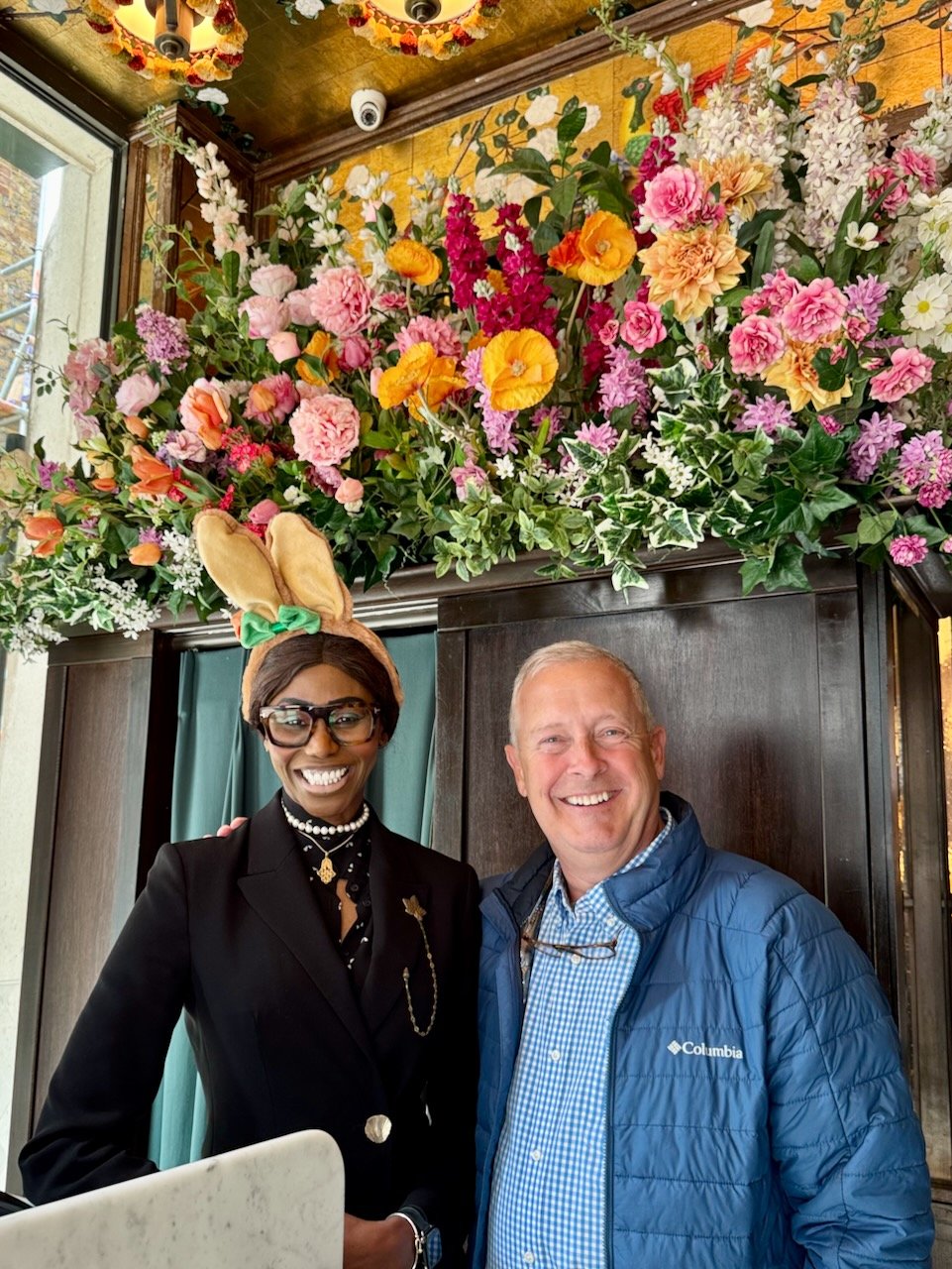 the greeter at the Ivy was so friendly and cute had to get a picture with her