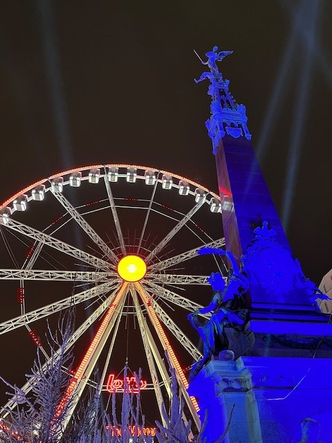 fun time at the Christmas Markets.... It was fun getting Annette to ride this