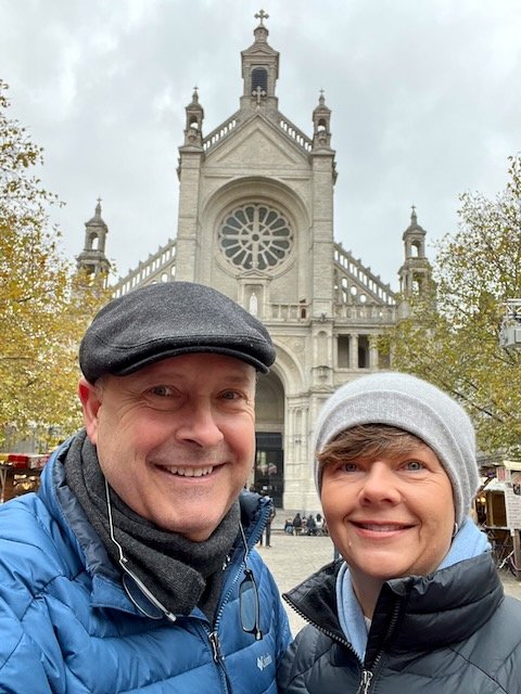 Church of Saint Catherine, Annette & I loved this church and area of Brussels