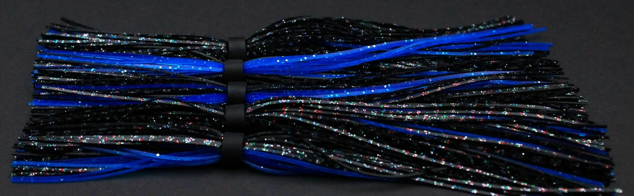DW Lures 5pk 5" Silicone Skirt Material - Black/Chartreuse For Spinnerbaits, Buzzbaits, Jigs - Tackle Craft