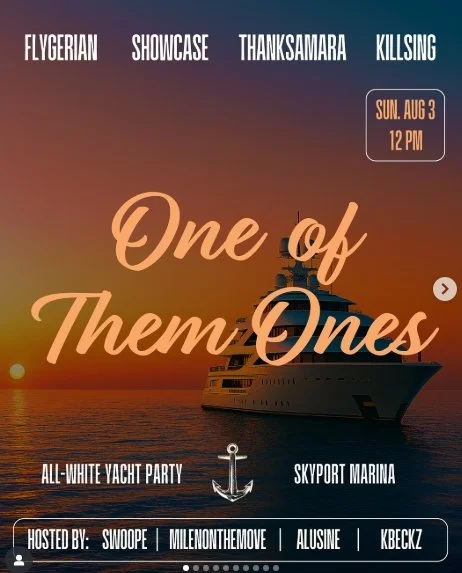 ONE OF THEM ONES: ALL-WHITE YACHT PARTY