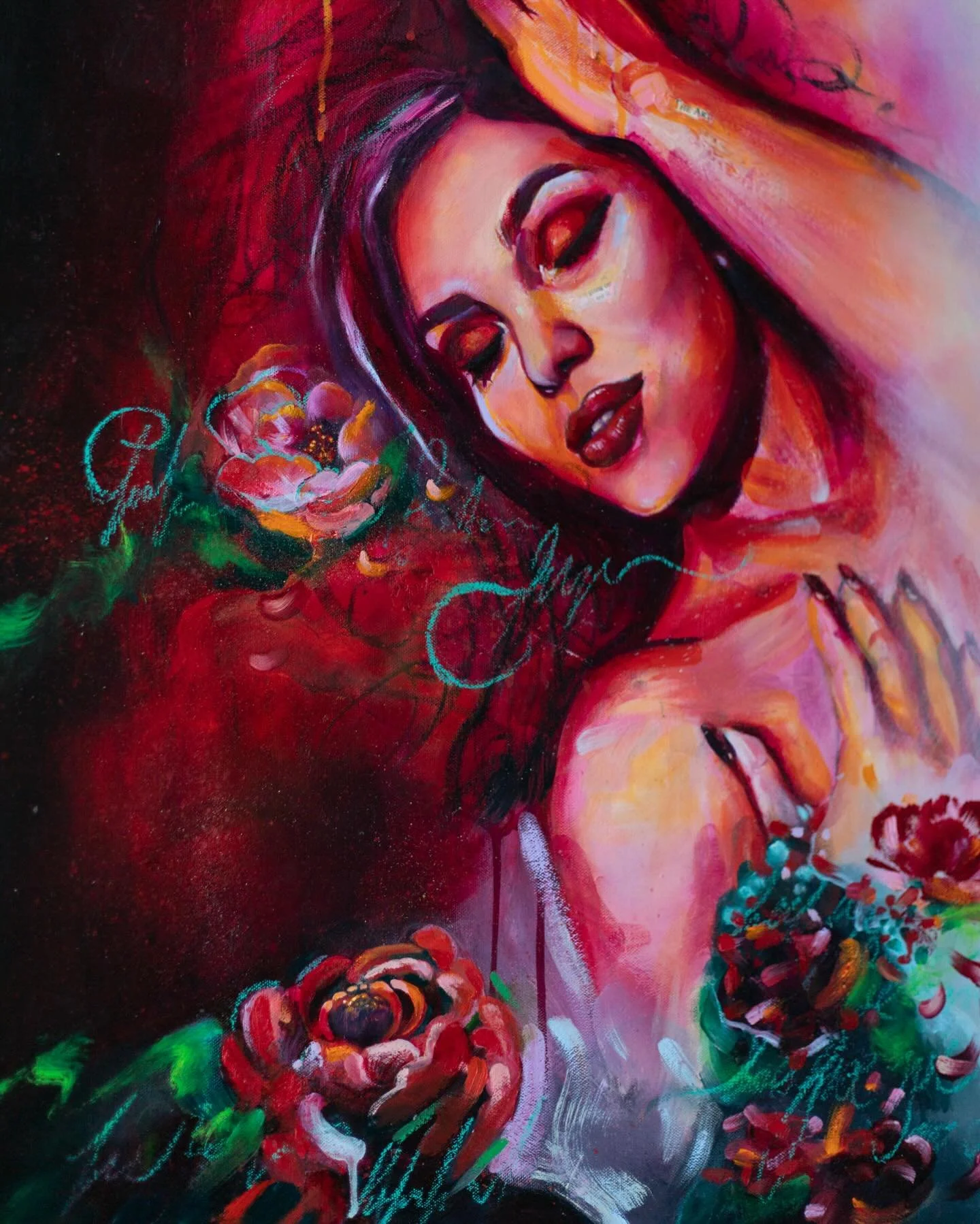 I&rsquo;ve been feeling the mood of this painting lately, like giving into the urge to &ldquo;Surrender to the Sweetness&rdquo;.

This painting captures the art of making love to life&mdash;allowing vulnerability to become strength.

It tells a story