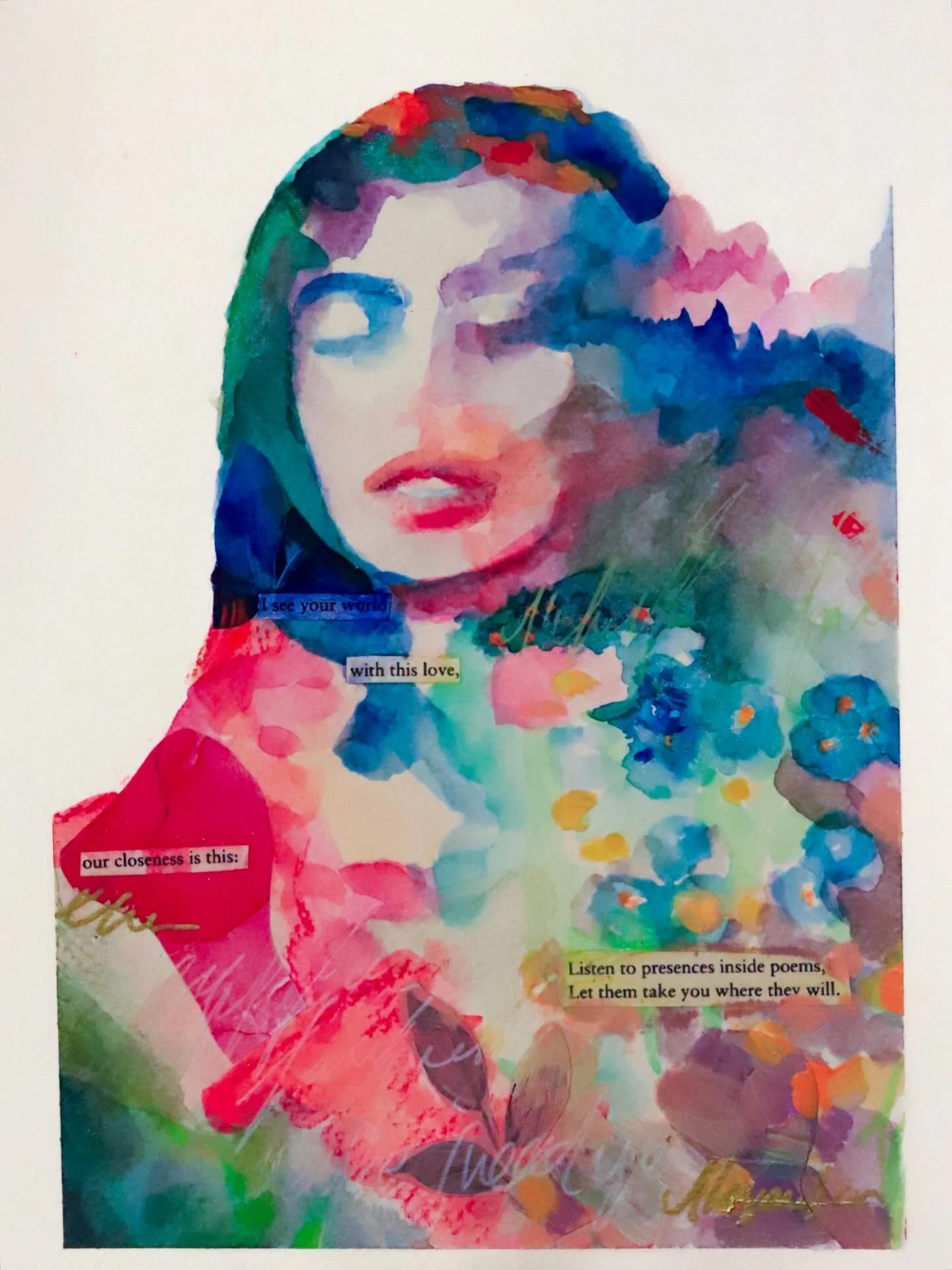 Listen to presences inside poems
Let them take you where they will 🌬️

⚡️ SOLD ⚡️

Shop original art &amp; prints on my website
www.alexandriarising.art/

🫟Made with Watercolours by @siennastore.eg 

#art #watercolourpainting #poetry