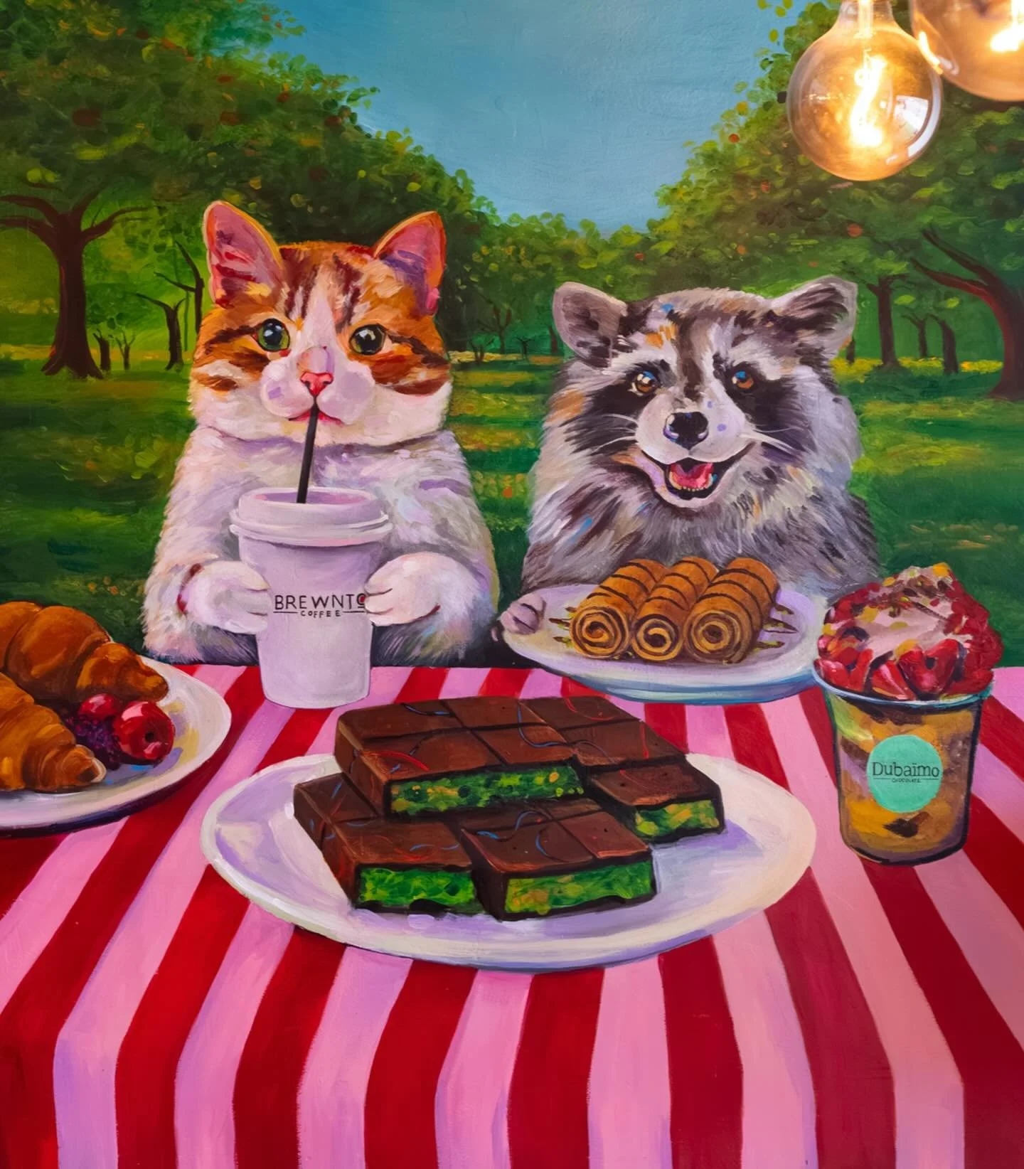 Some behind the scenes of my latest mural at @brewnto and @dubaimo_canada ☕️🍫

#torontomuralartist #torontomuralist #torontocaf&eacute;