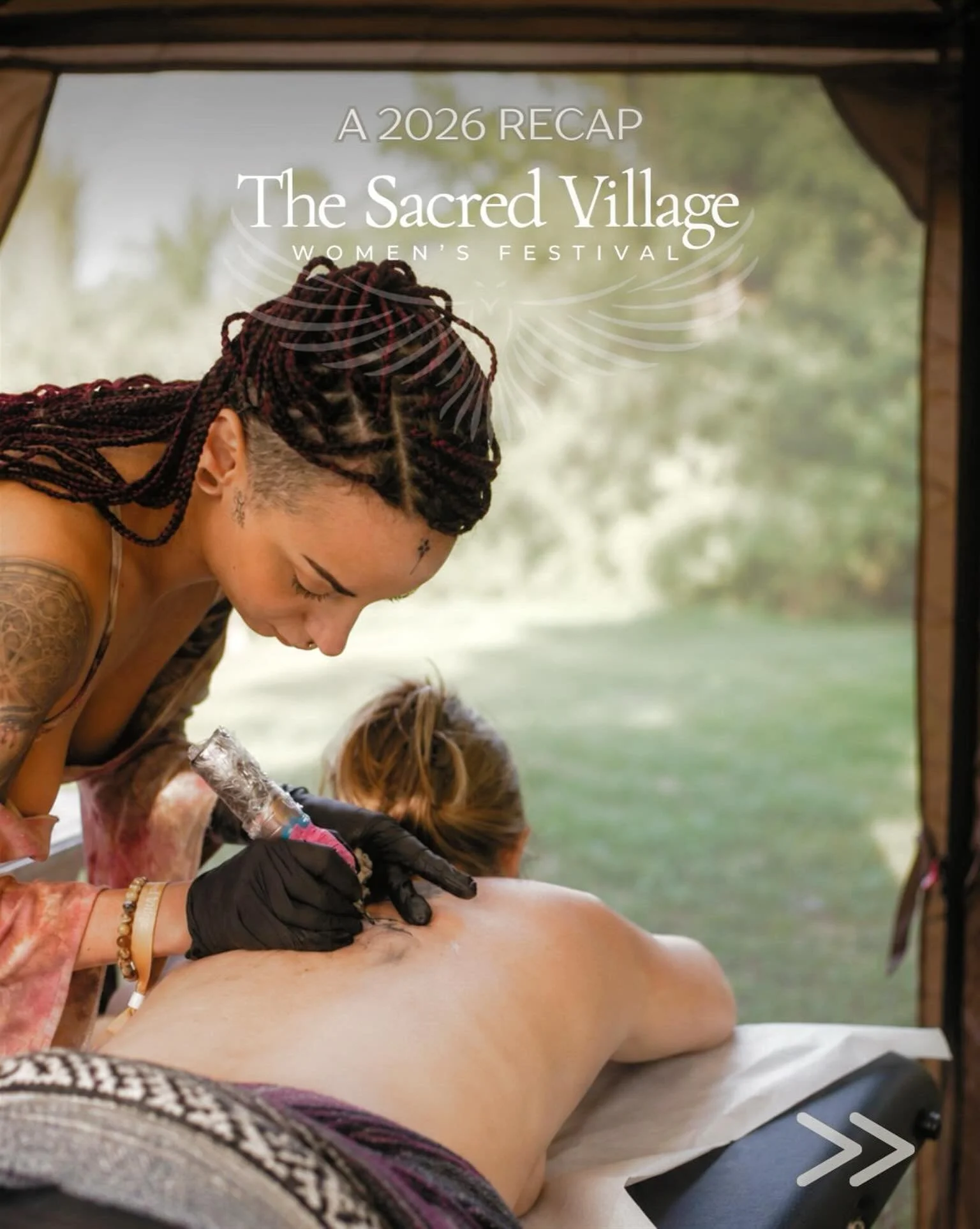 Wow, thank you for all your blessings @thesacredvillage !🦉✨ 

The medicine and power this yearly gathering holds is so beyond words. It is heaven on Earth. Thank you to @brooklynfay_ , @emmamae.thewildway and council for holding the vision. You&rsqu