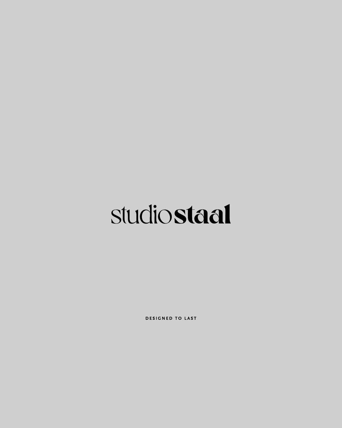brand identity for @studio__staal. A design studio specialized in steel structures and metal finishes.