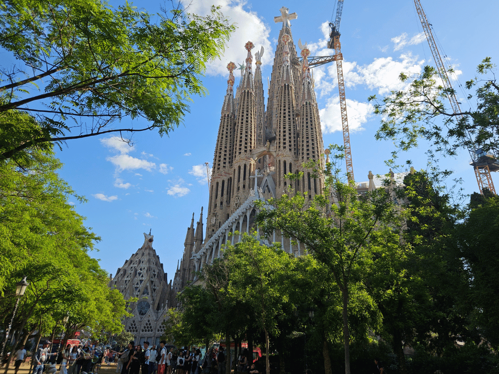The Sagrada Familia, Barcelona. Unsurprisingly under construction.