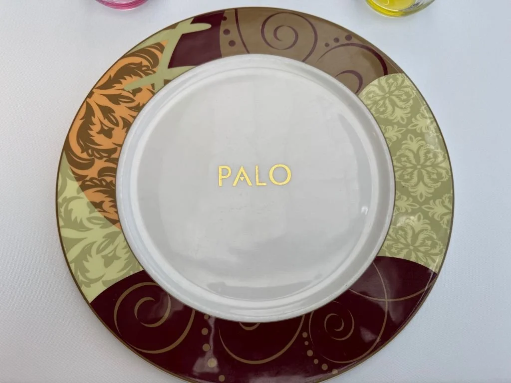 An ornate plate from Palo on the Disney Cruise Line