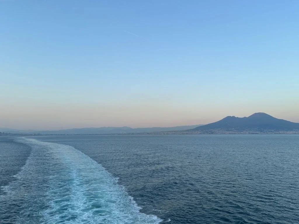 Mt. Vesuvius in the wake of the Disney Dream