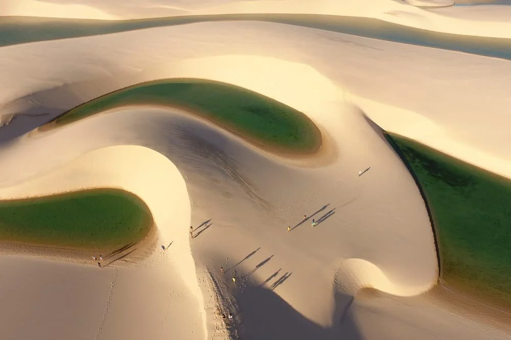sand dunes and lagoons in lencois maranhenses brazil