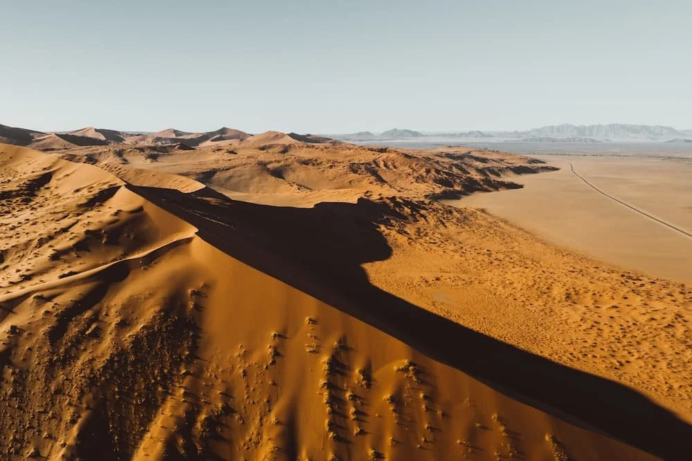 sand dunes along the atlantic coast in northern namibia
