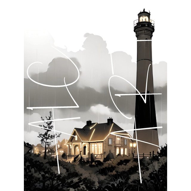 The lighthouse keeper woke up