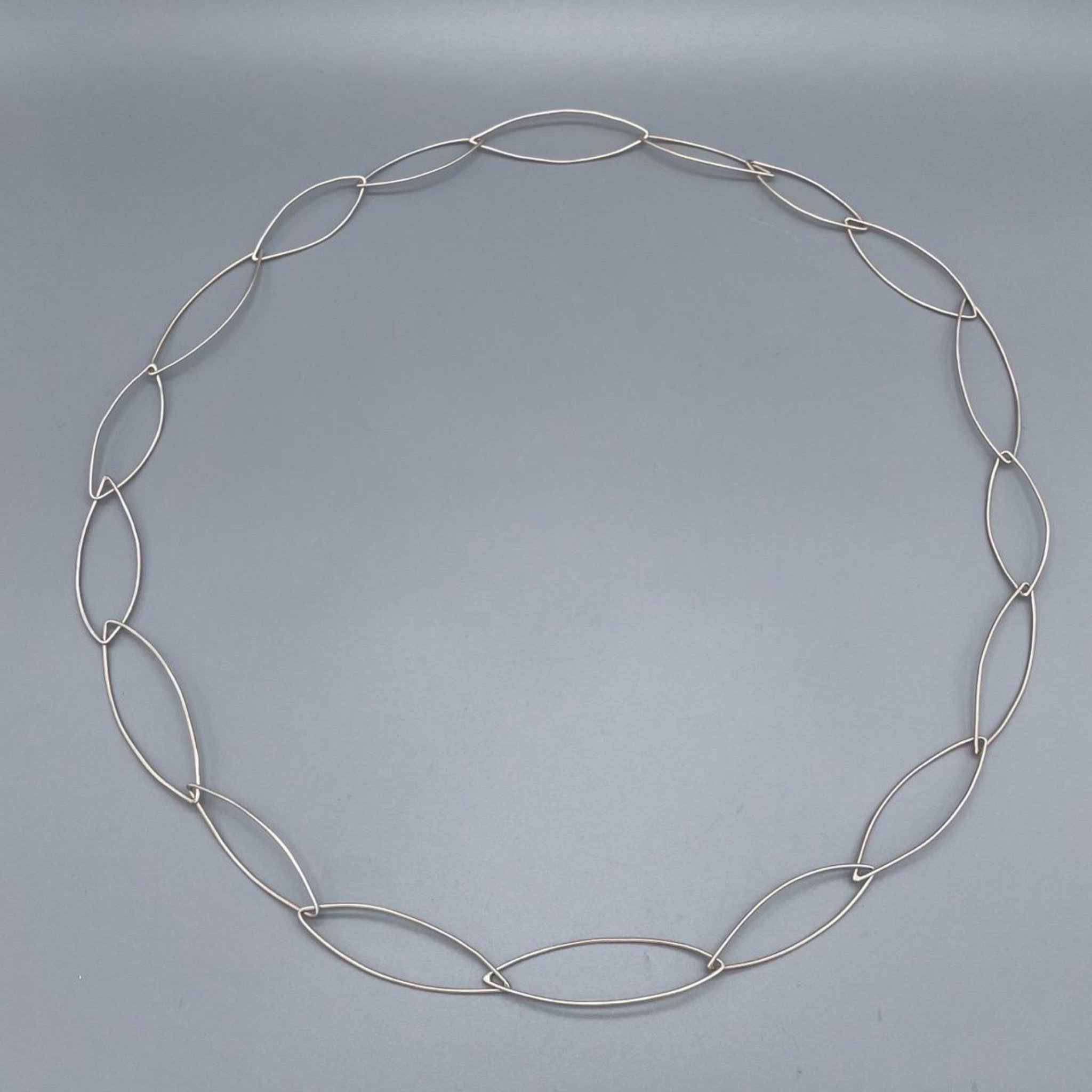 Oval modular silver necklace .111 capsule collection — Crepundia Gioielli Crepundia Bologna contemporary jewelry