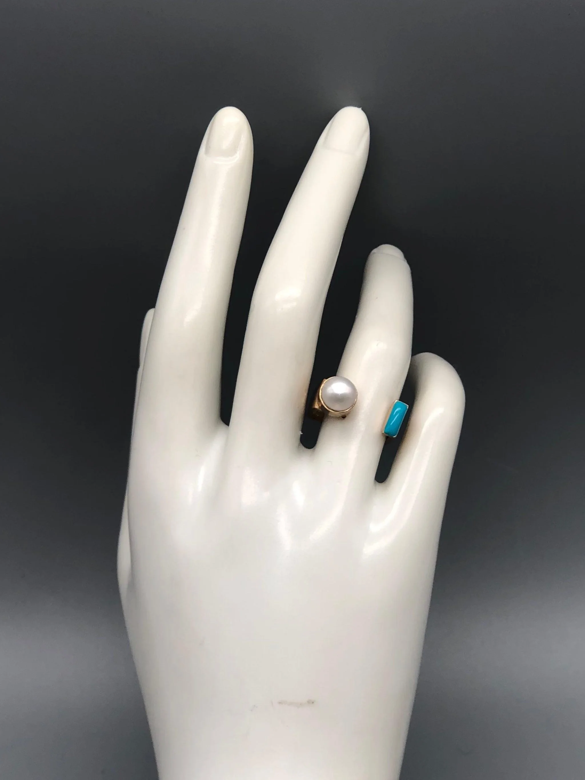 EL Gioielli Open Rings in bronze, enamel and Venetian glass, contemporary geometric rings — Crepundia Gioielli Bologna