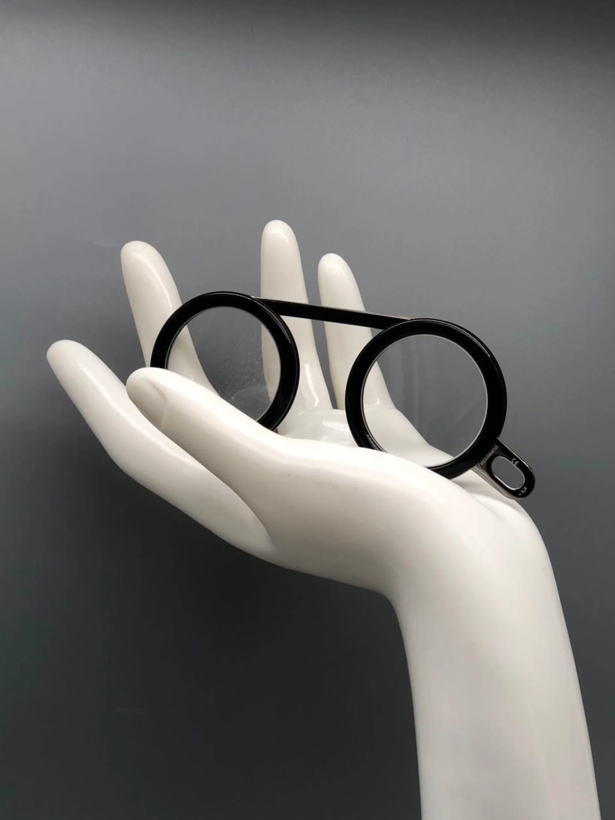 Fassamano black reading glasses, Crepundia Gioielli Bologna