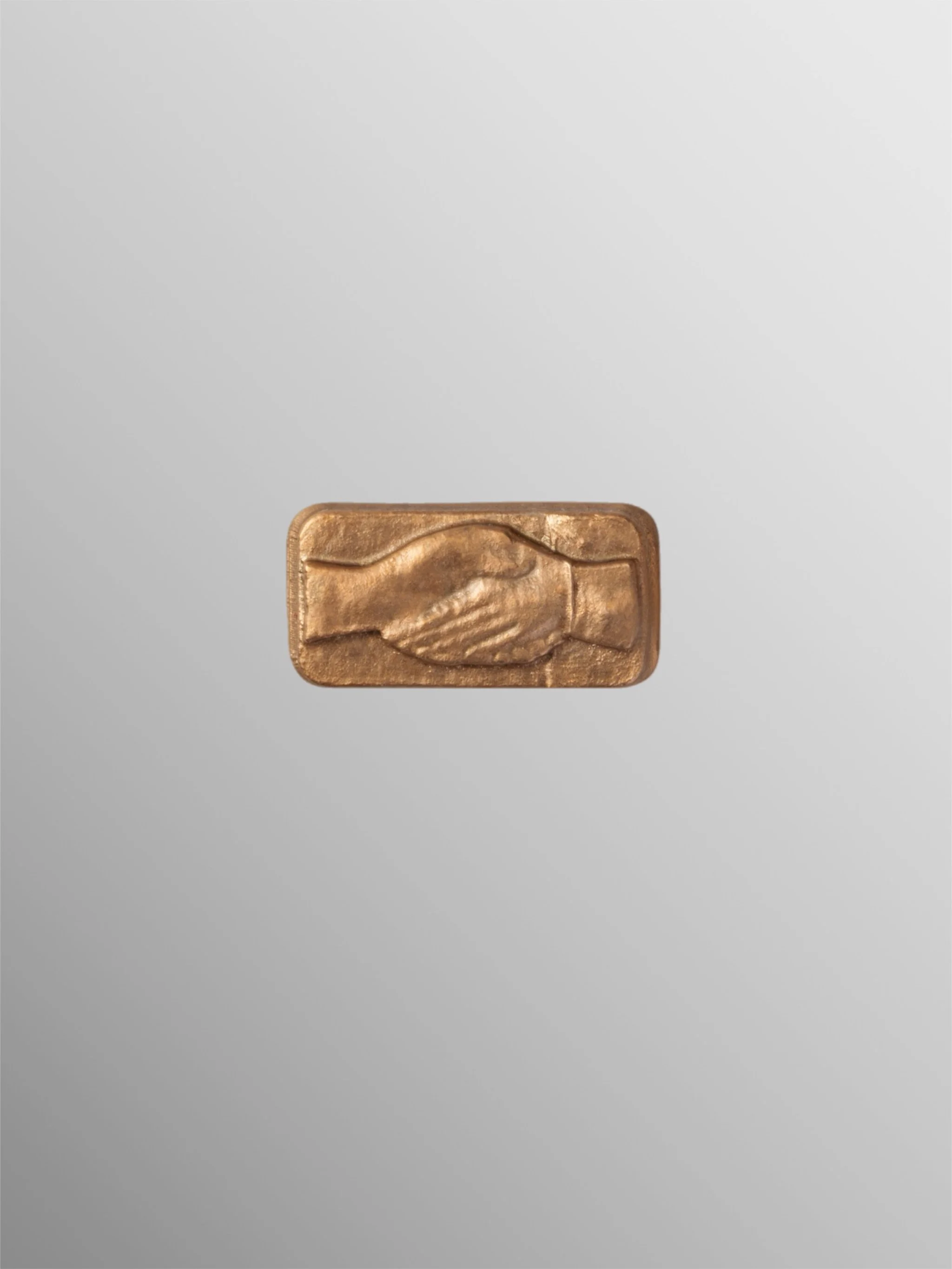 CōDICEDS cufflinks in bronze with polymer clay and Omonoia element, Crepundia Gioielli Bologna