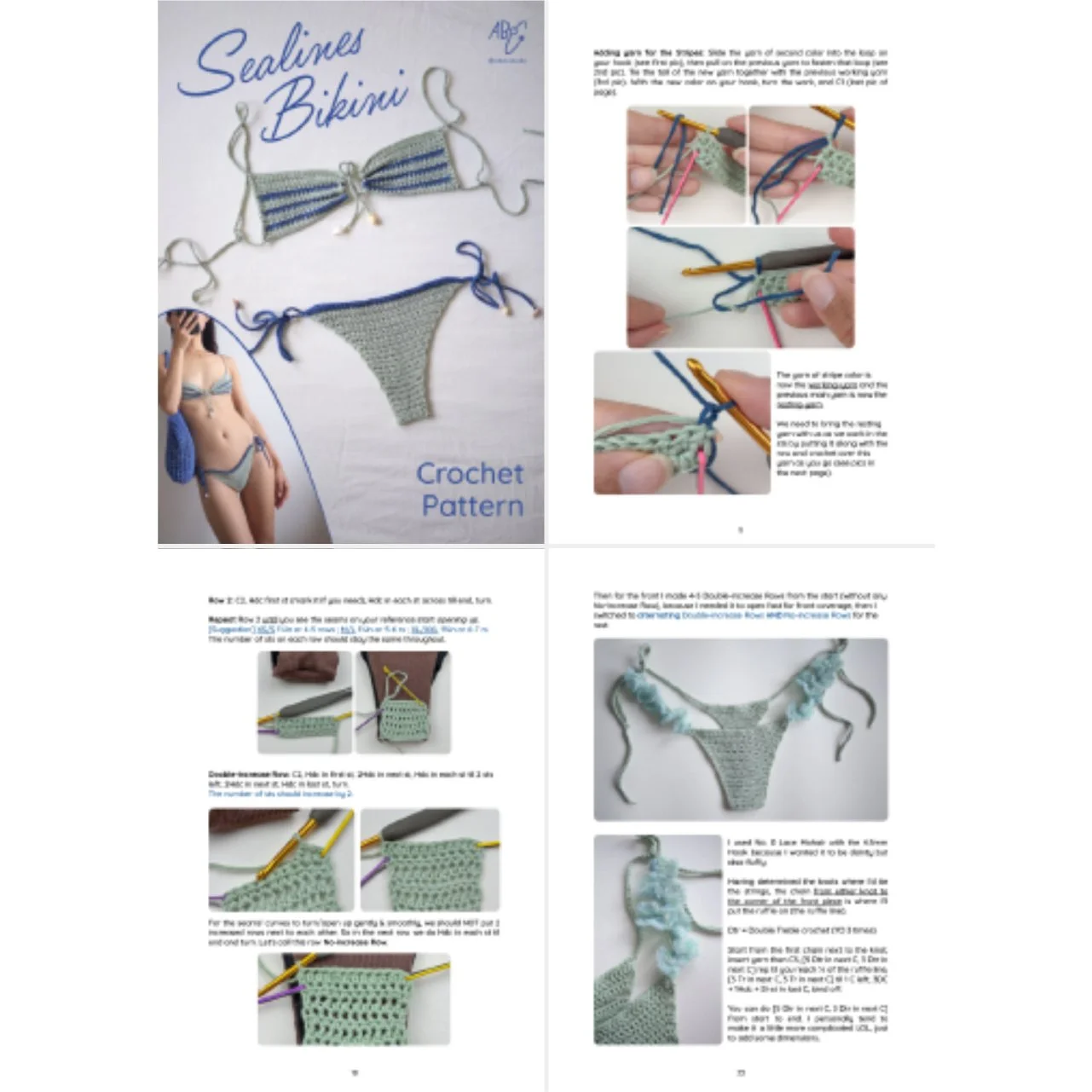 Sealines Bikini Crochet Pattern PDF - Made-to-Measure \u0026 Size Graded XS to  XL — ABoC Studio, image size:1281x1281