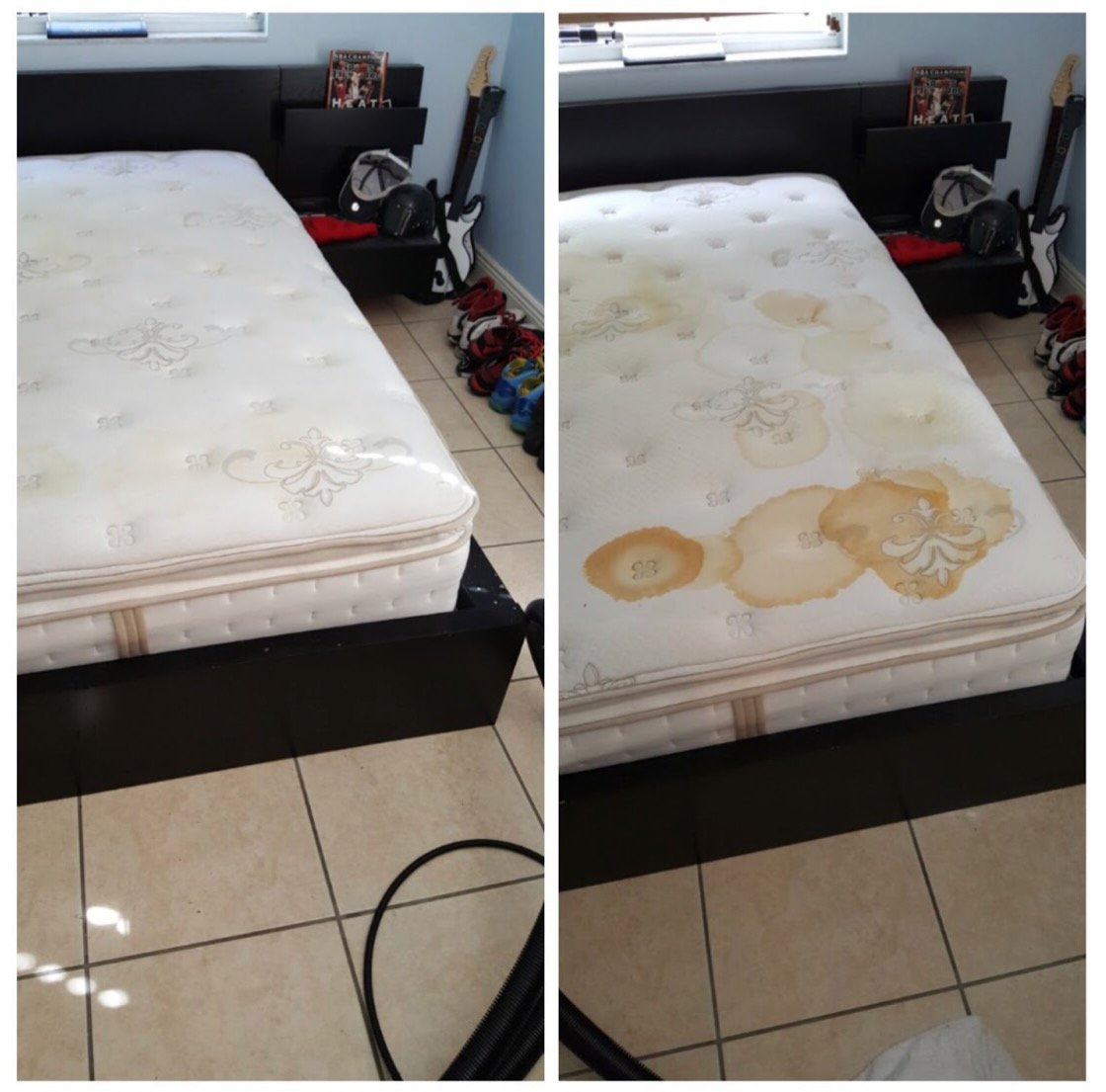 removing urine stains from a mattress in coral Gables