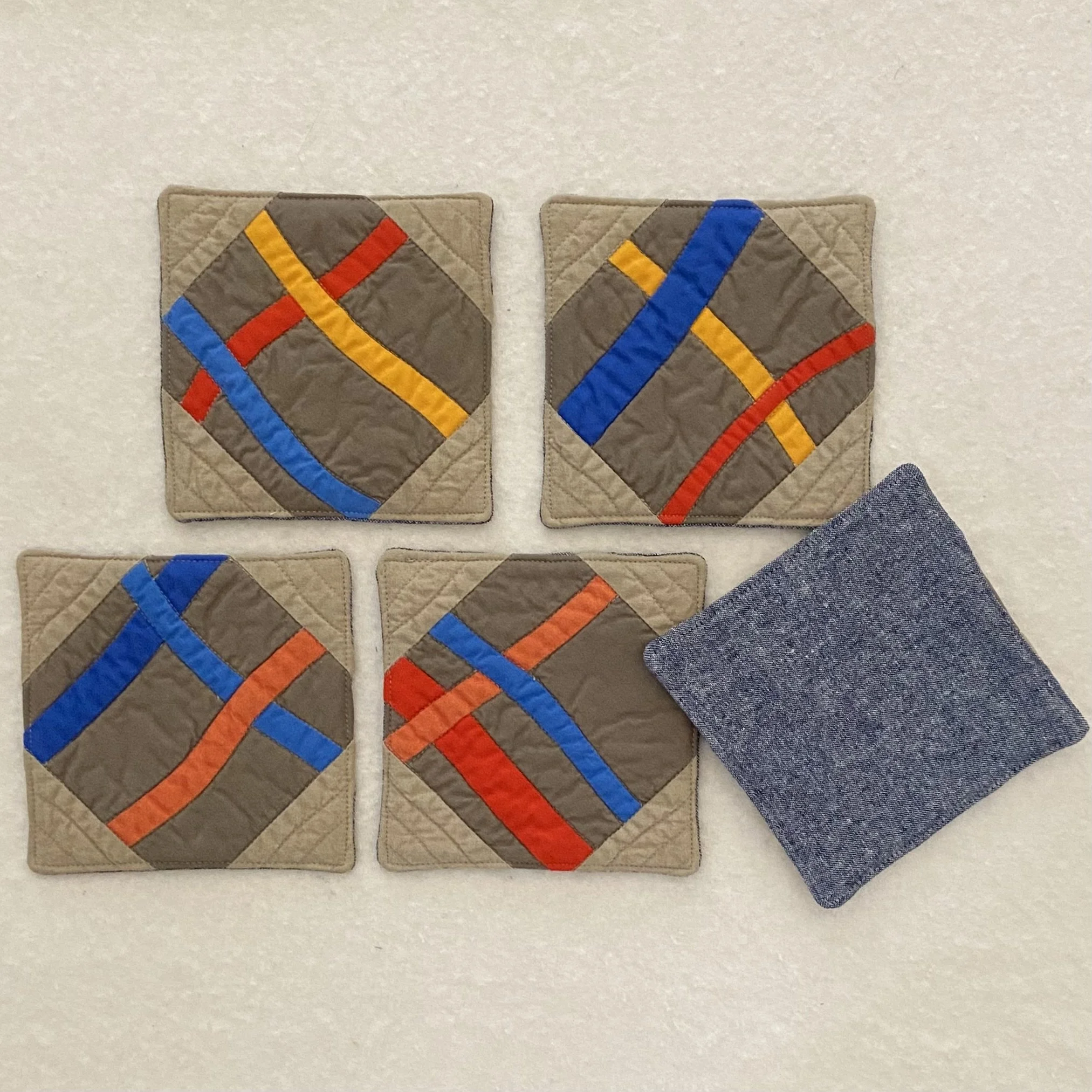 set of five coasters ($50)