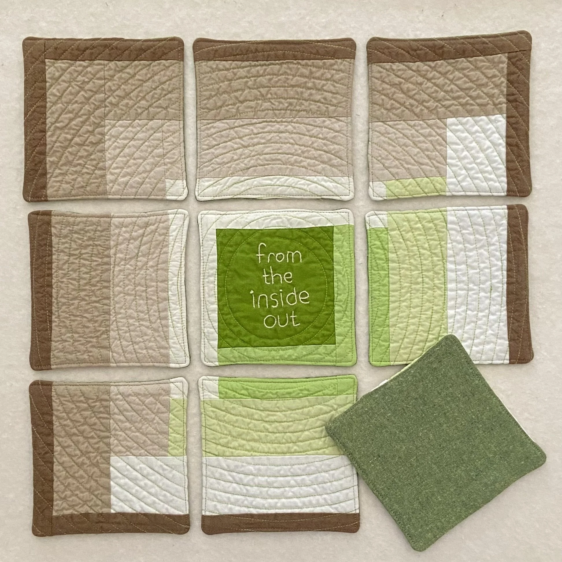 set of nine coasters ($90)