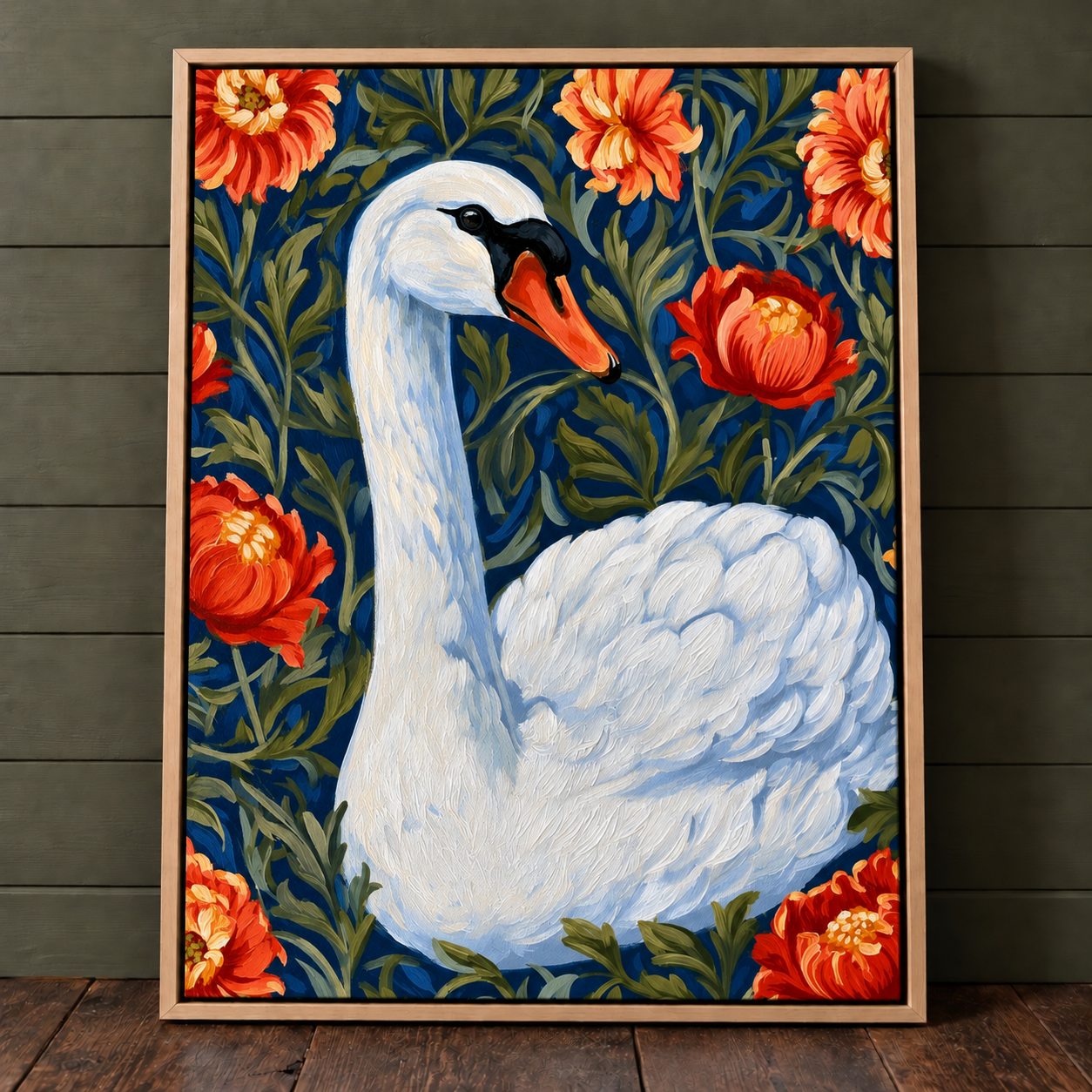 Swan In Scarlet
