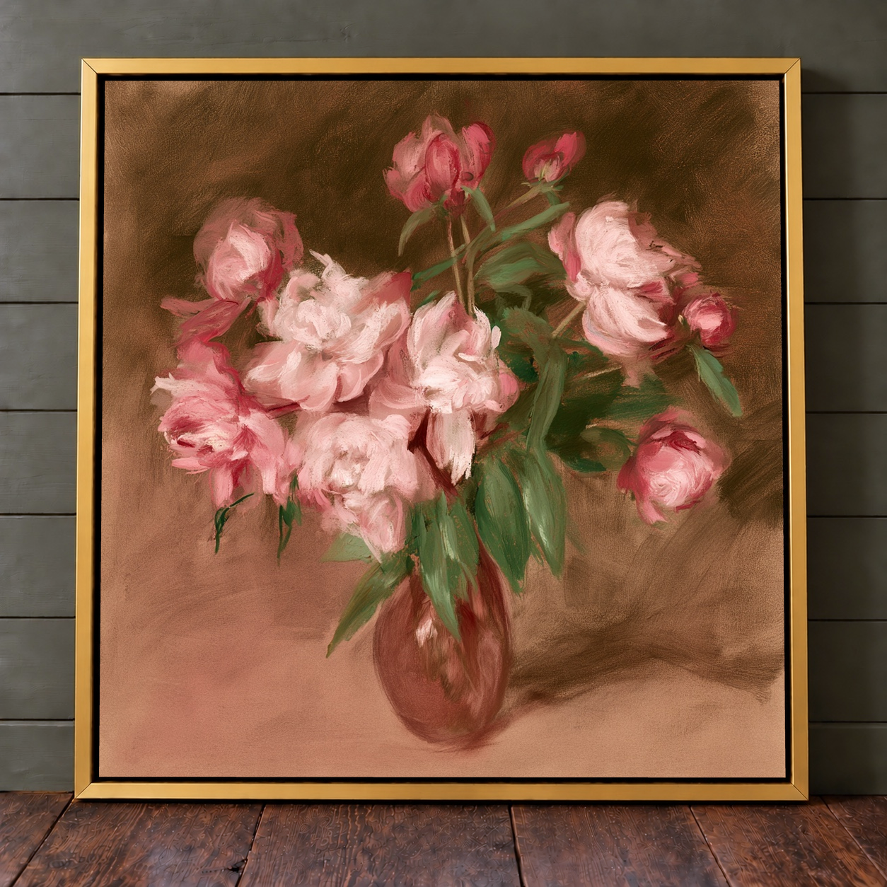 Oil Pastel Peony