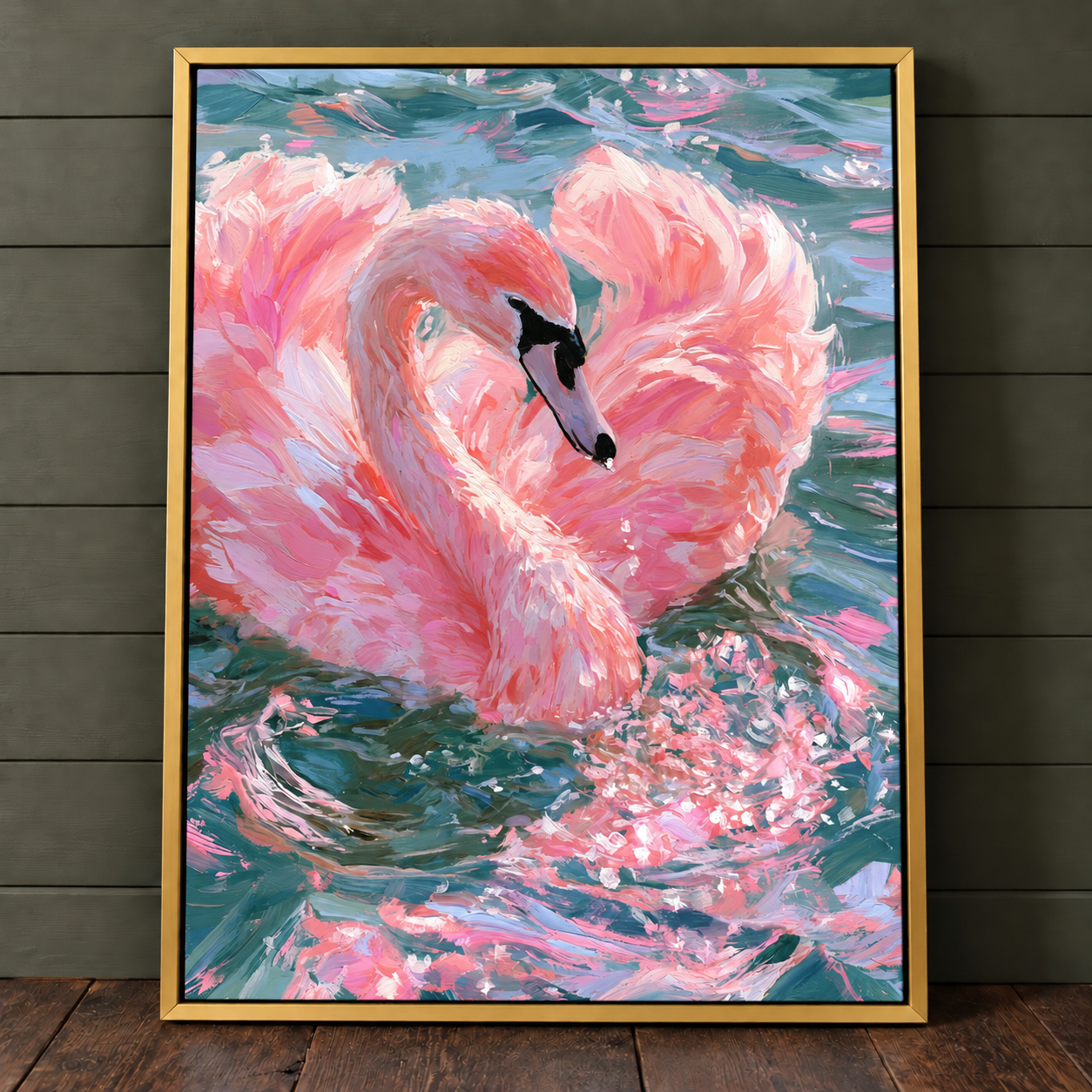 Ruffled Rose Swan