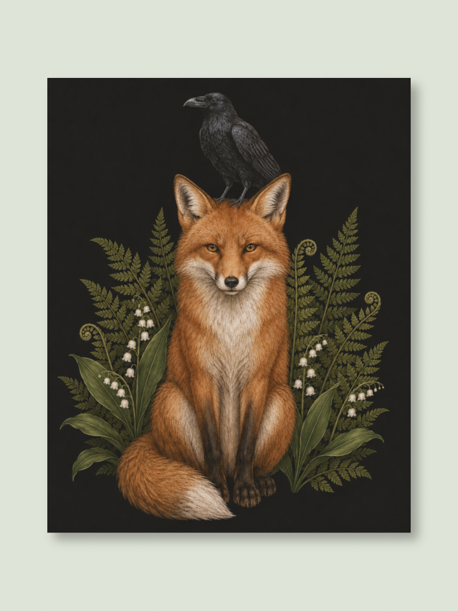 The Raven and Fox Print
