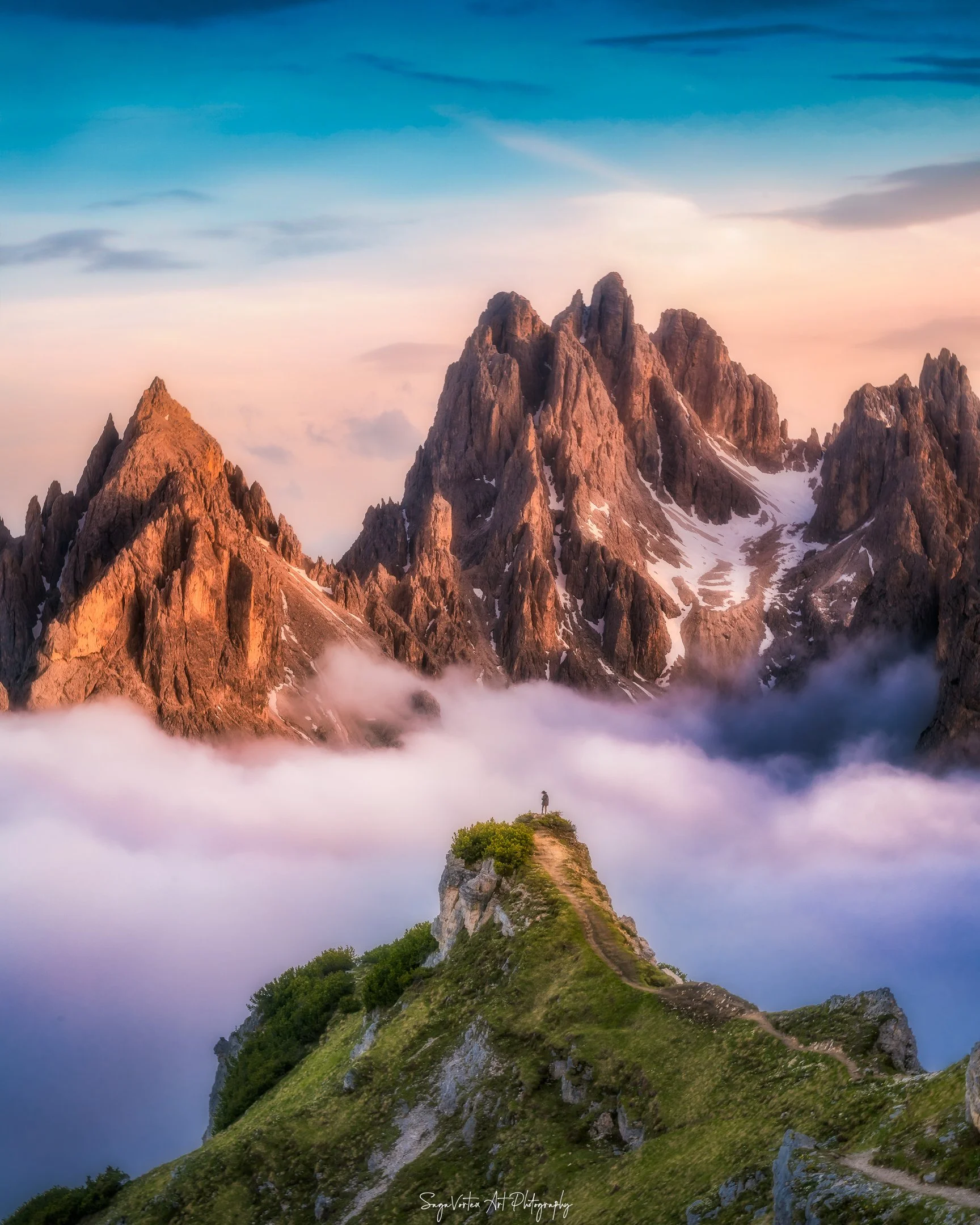 Cadini Above the Clouds, Summer Light Print