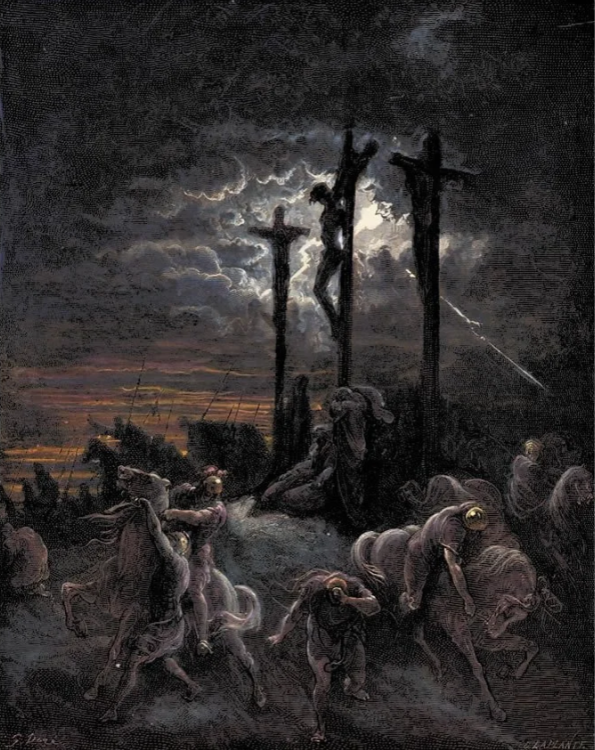 Doré Overpainting: Jesus Crucified
