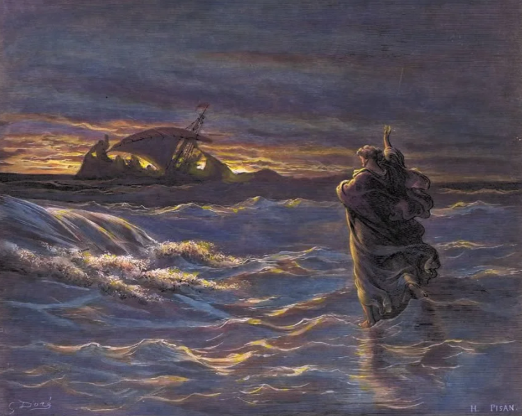Doré Overpainting: Jesus Walking on Water
