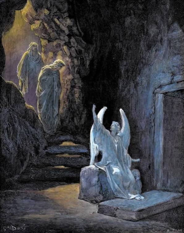 Doré Overpainting: "He's Not Here"