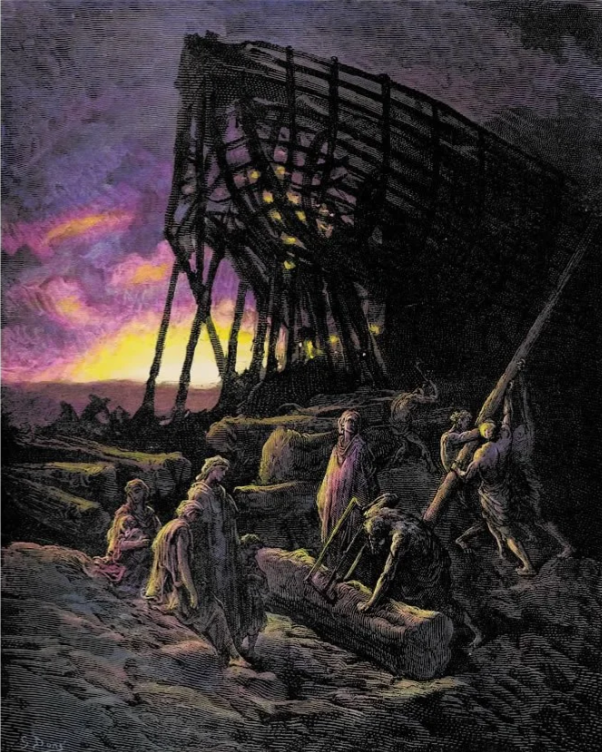 Doré Overpainting: "Preparing For The Flood"