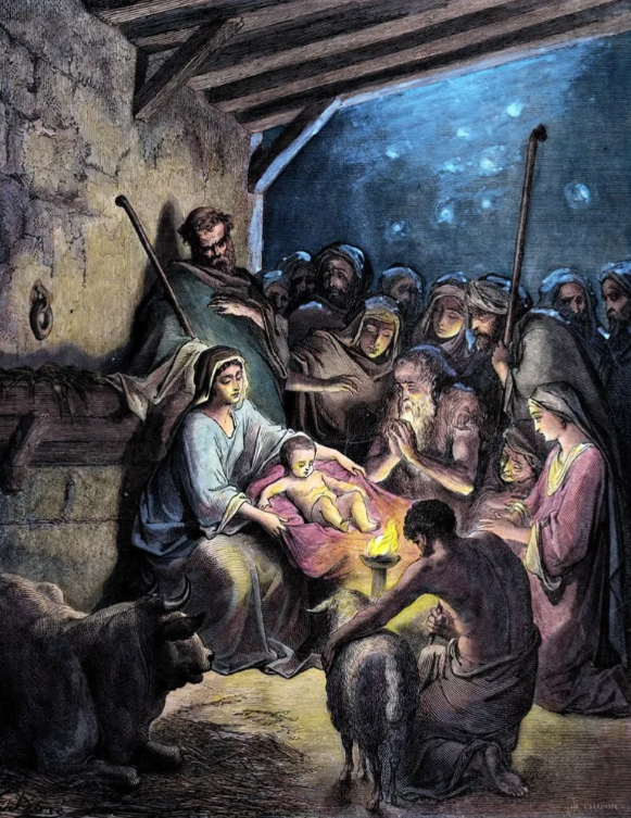 Doré Overpainting: Nativity