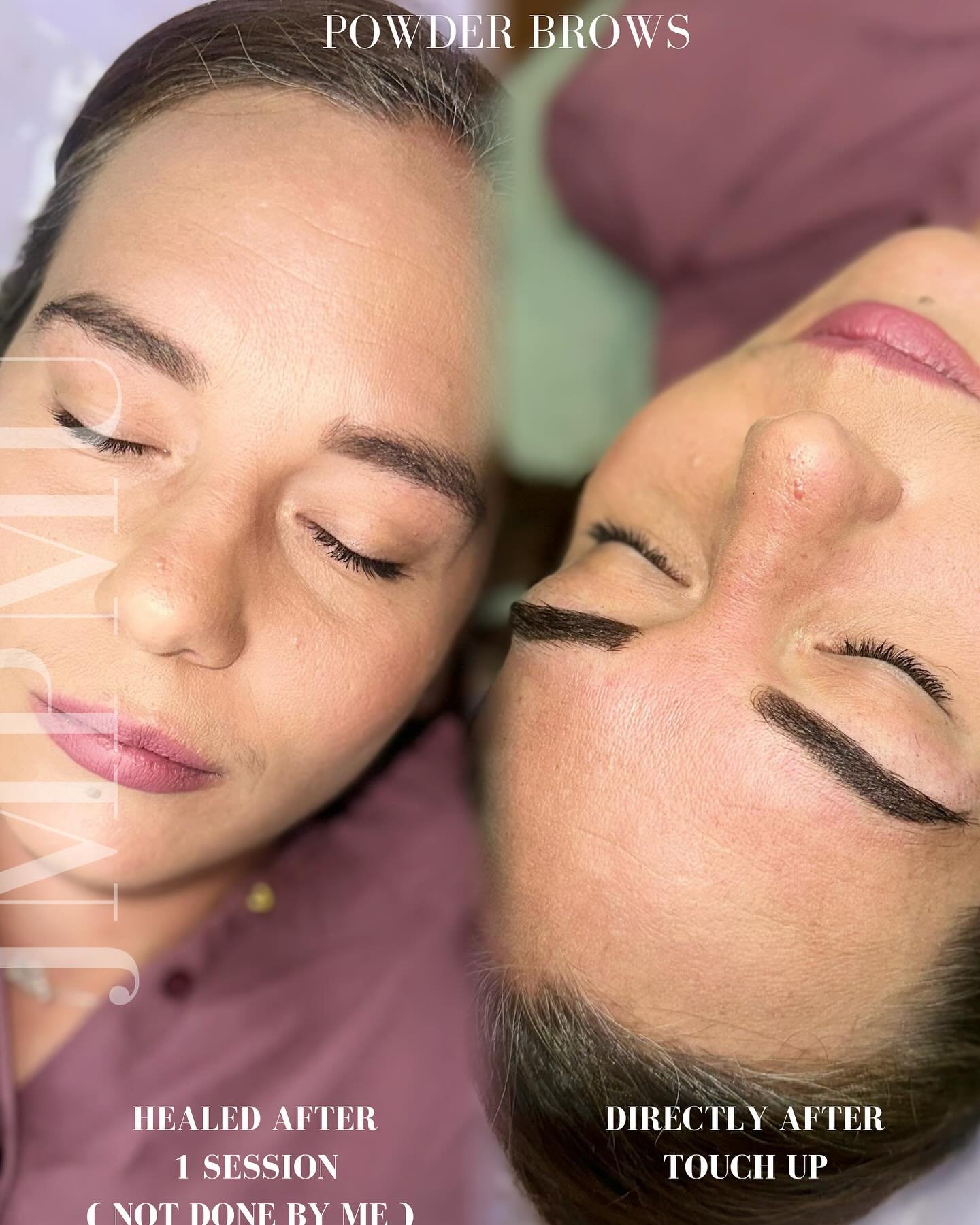 Powder brows , original brows not done by me .