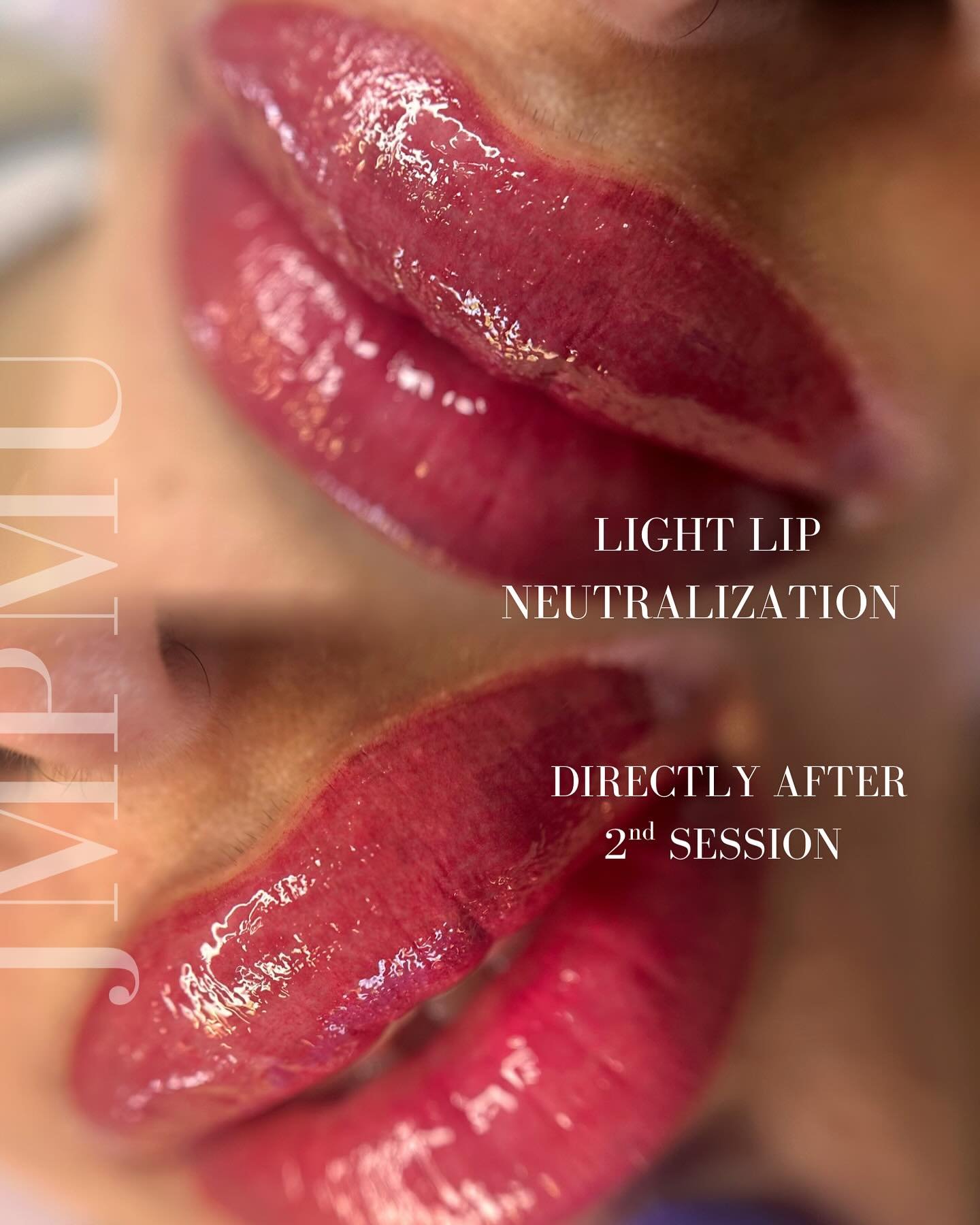 , light lip neutralization. 💋and directly after touch up .