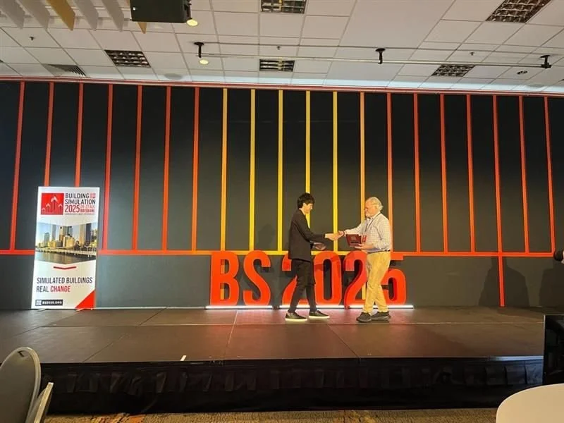 Principal Investigator receives IBPSA Young Contributor Award at Building Simulation 2025 (Brisbane)