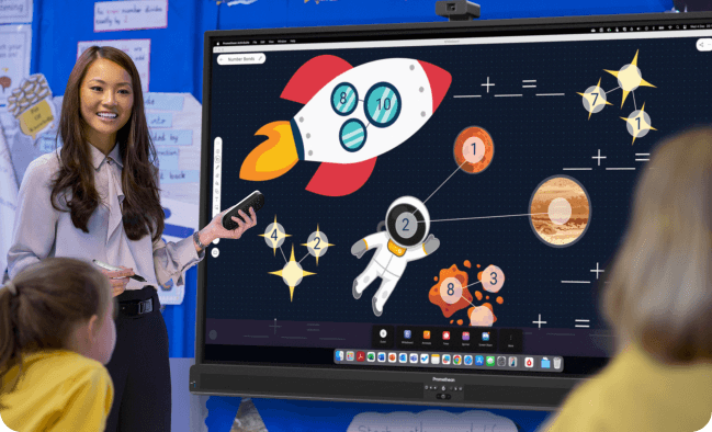 Classroom scene with ActivPanel