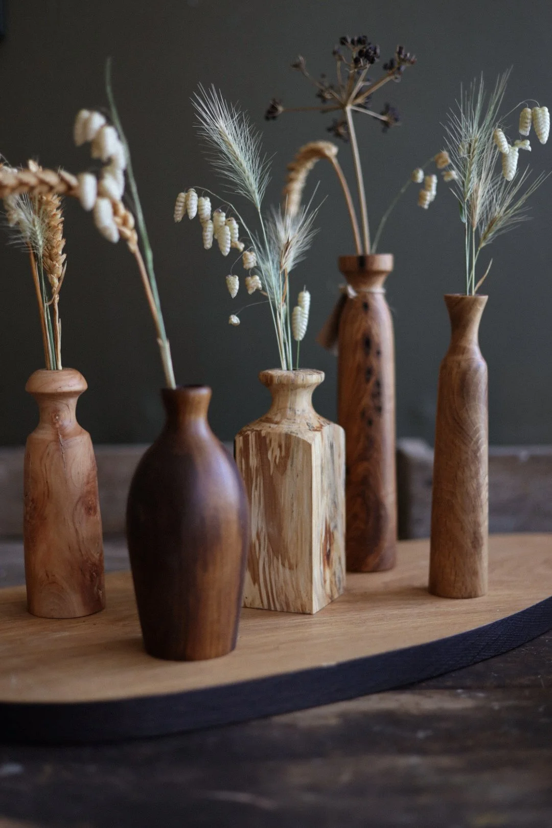 Keith’s Small Wooden Vases