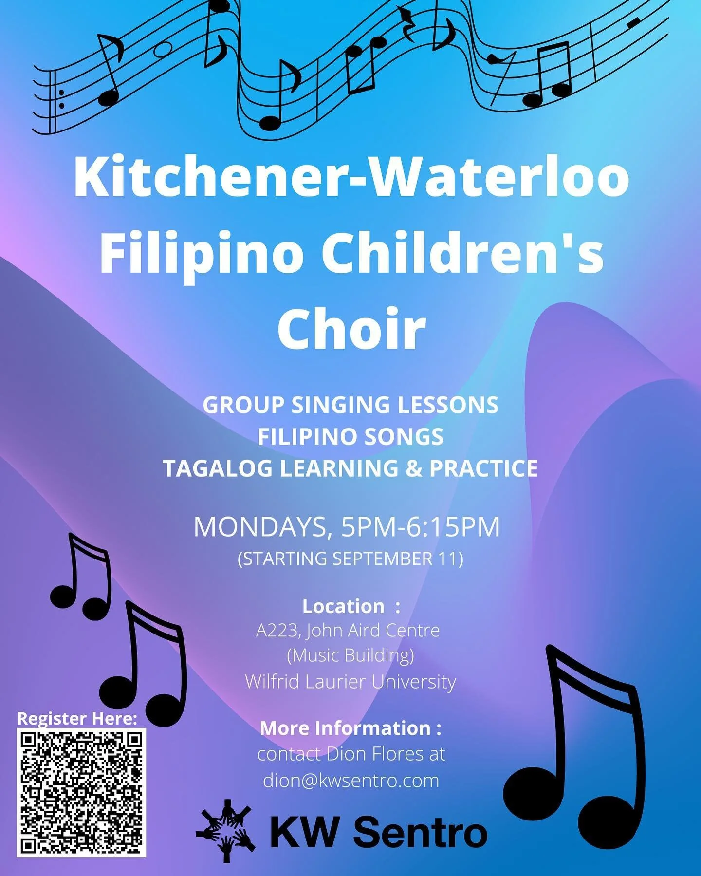 Kamusta po kayo mga manganganta at interesado sa musika!

Mag register po kayo sa adult and children's choirs (separate choirs) na mag uumpisa sa September 11. Register sa links below. Libre po ang mga programang ito. 

Links in bio!

Email nyo po ak