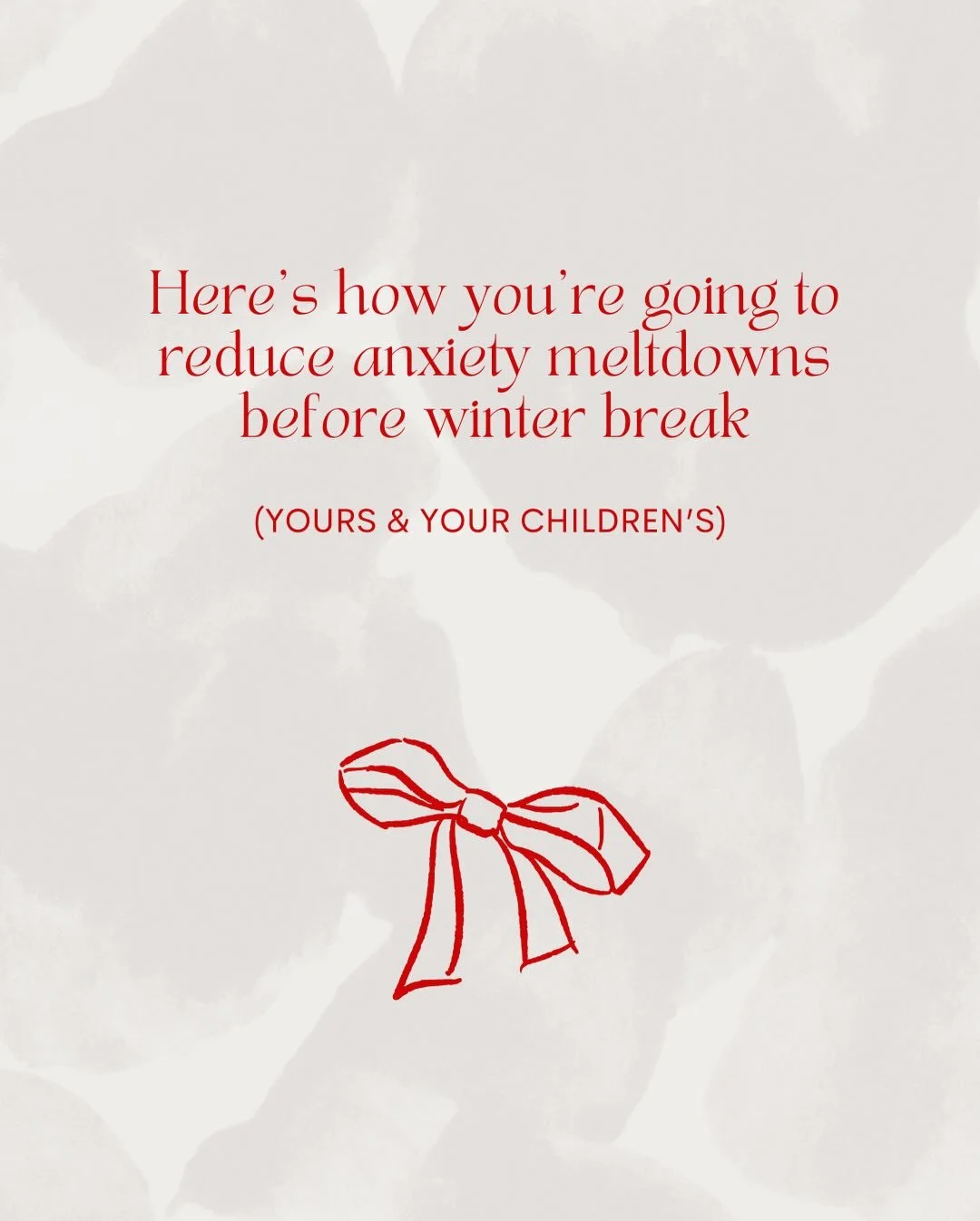 (my favorite is #5)

Winter break can feel like a 24/7 anxiety Olympics for your child (and you). ❄️😬

You can&rsquo;t control everything&mdash;but small tweaks make a big difference. 

Limit choices, prep transitions, and give them a &ldquo;buddy o