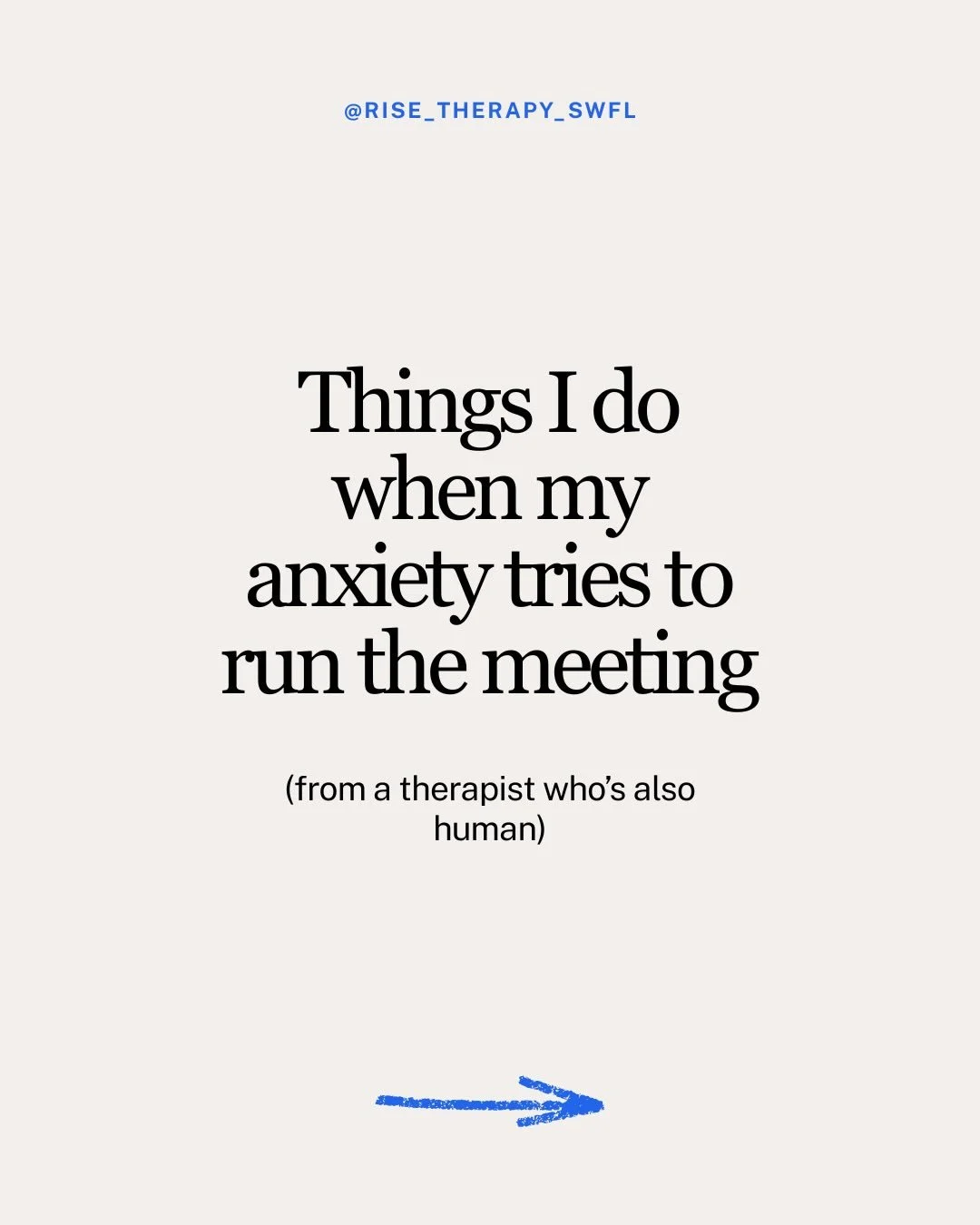 Anxiety is loud.
It&rsquo;s convincing.
And it loves to act like it&rsquo;s in charge.

But anxiety isn&rsquo;t the enemy. 

It&rsquo;s a protective response that learned to work overtime.
And just because it shows up to the meeting doesn&rsquo;t mea
